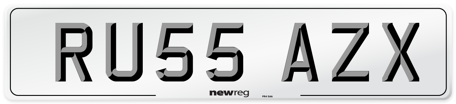 RU55 AZX Number Plate from New Reg